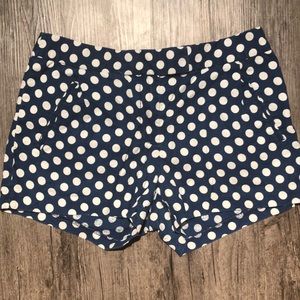 J Crew Navy & White Polka Dots Shorts